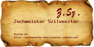 Zechmeister Szilveszter névjegykártya