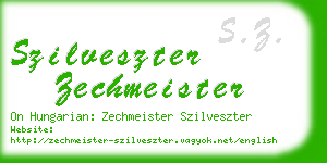 szilveszter zechmeister business card